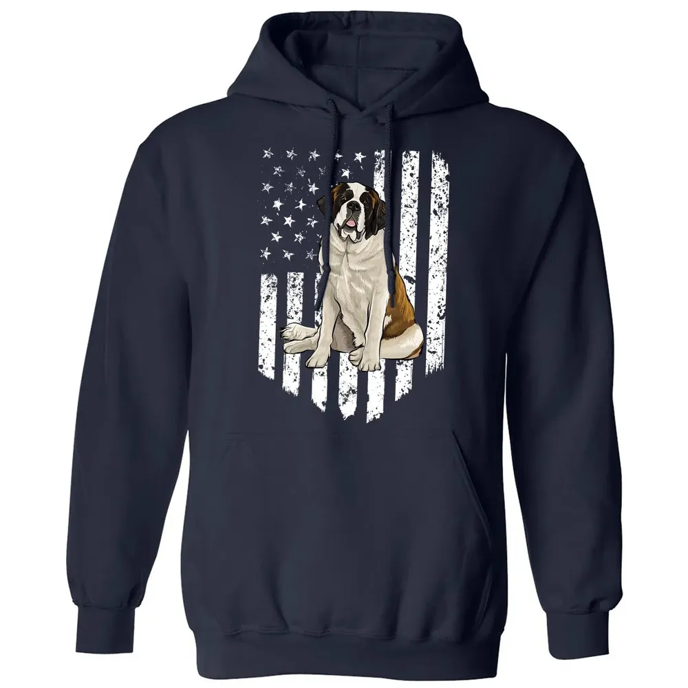 Black White American Flag St.png Classic Unisex Hoodie - 2