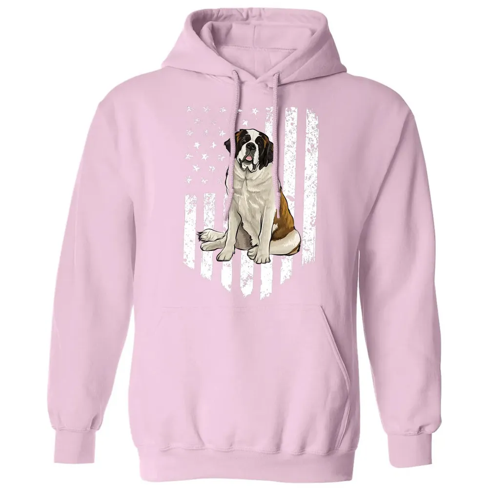 Black White American Flag St.png Classic Unisex Hoodie - 3