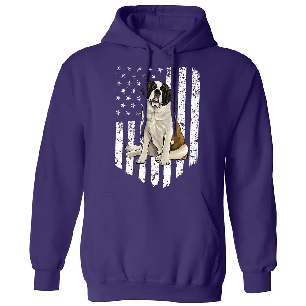 Black White American Flag St.png Classic Unisex Hoodie - 6