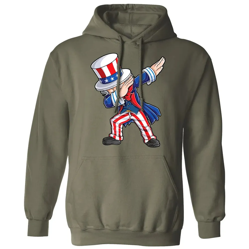Dabbing Uncle Sam  4th of July Kids Boys Men Gifts Classic Unisex Hoodie - 4