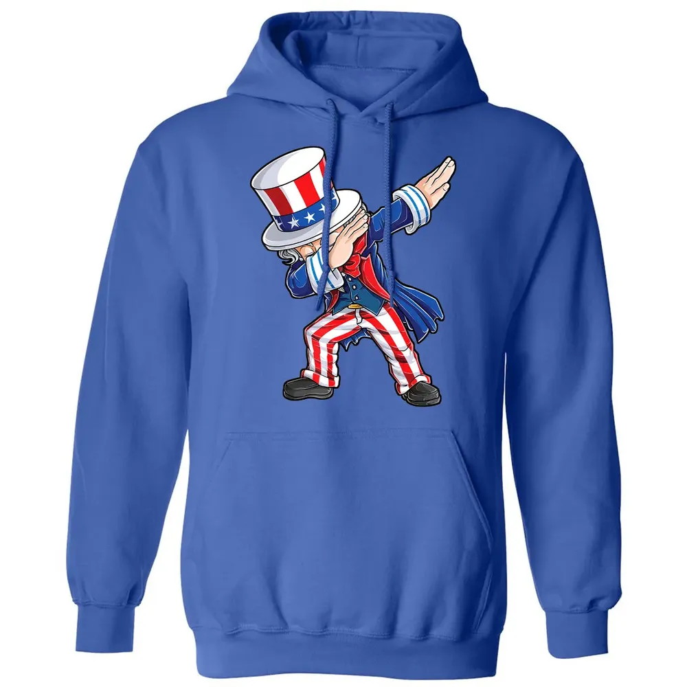 Dabbing Uncle Sam  4th of July Kids Boys Men Gifts Classic Unisex Hoodie - 9