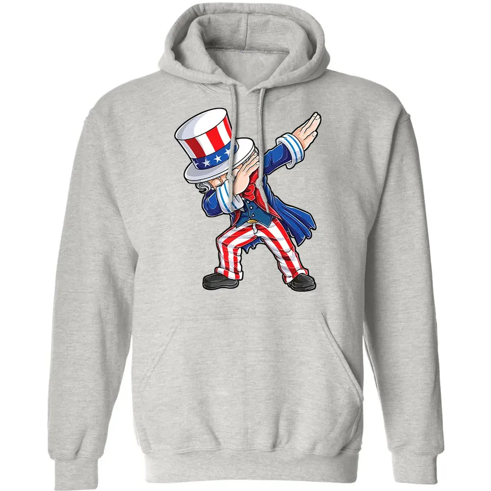Dabbing Uncle Sam  4th of July Kids Boys Men Gifts Classic Unisex Hoodie - 8