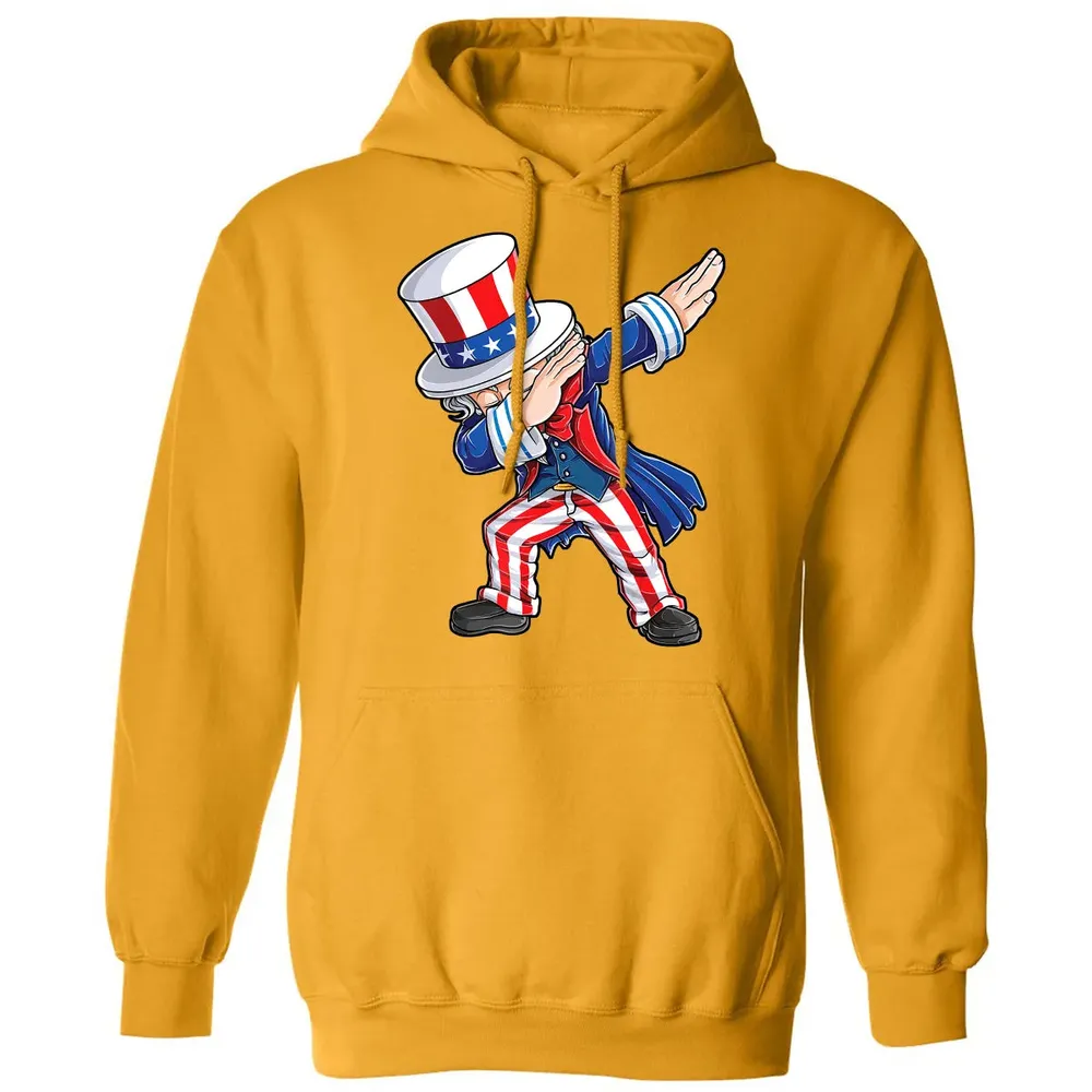Dabbing Uncle Sam  4th of July Kids Boys Men Gifts Classic Unisex Hoodie - 12