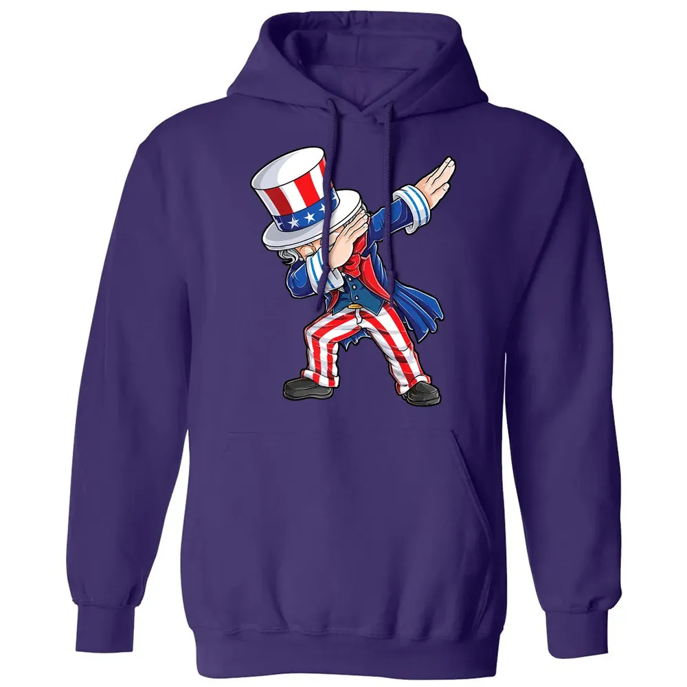 Dabbing Uncle Sam  4th of July Kids Boys Men Gifts Classic Unisex Hoodie - 6