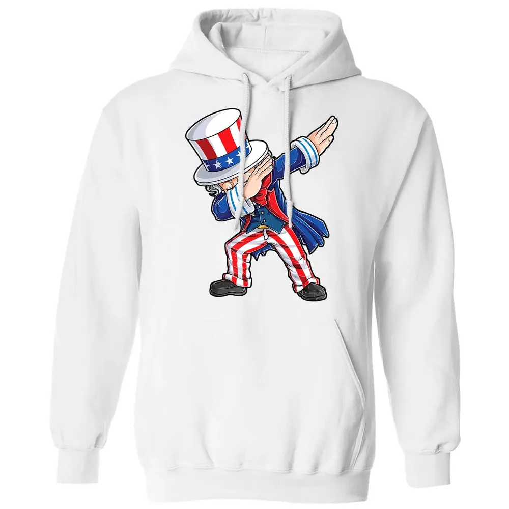 Dabbing Uncle Sam  4th of July Kids Boys Men Gifts Classic Unisex Hoodie - 11