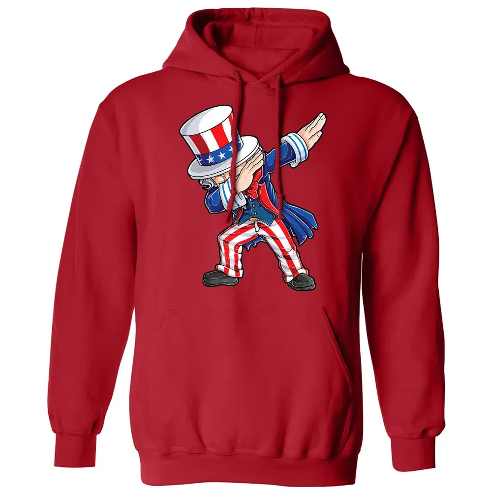 Dabbing Uncle Sam  4th of July Kids Boys Men Gifts Classic Unisex Hoodie - 5