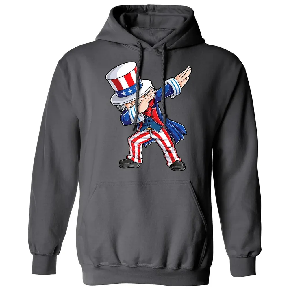 Dabbing Uncle Sam  4th of July Kids Boys Men Gifts Classic Unisex Hoodie - 7