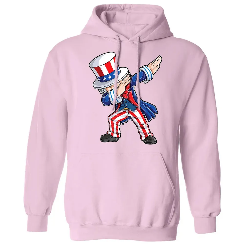 Dabbing Uncle Sam  4th of July Kids Boys Men Gifts Classic Unisex Hoodie - 3