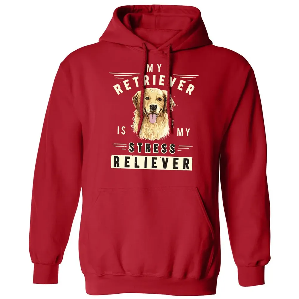 My Retriever Is My Stress Reliever Classic Unisex Hoodie - 5