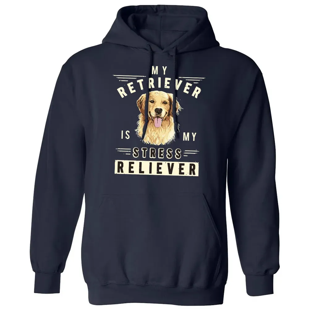 My Retriever Is My Stress Reliever Classic Unisex Hoodie - 2