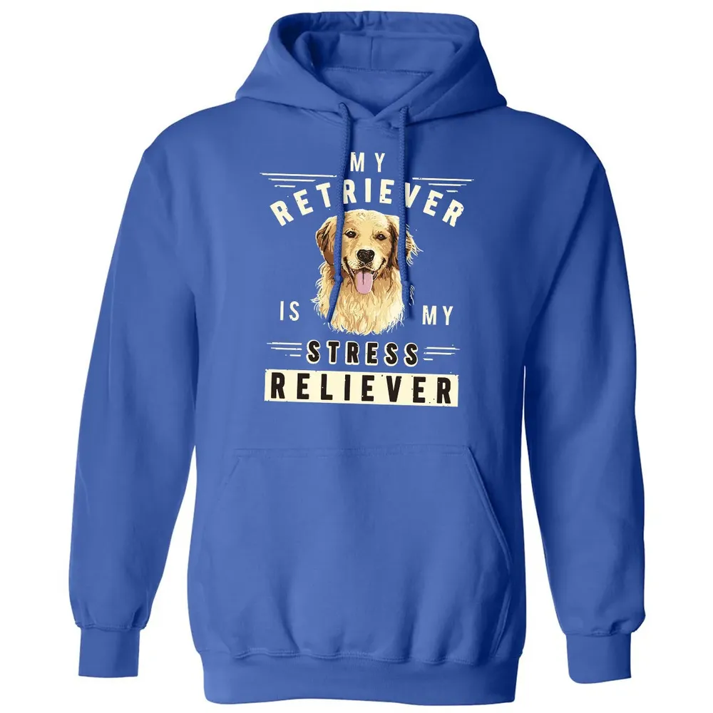 My Retriever Is My Stress Reliever Classic Unisex Hoodie - 9