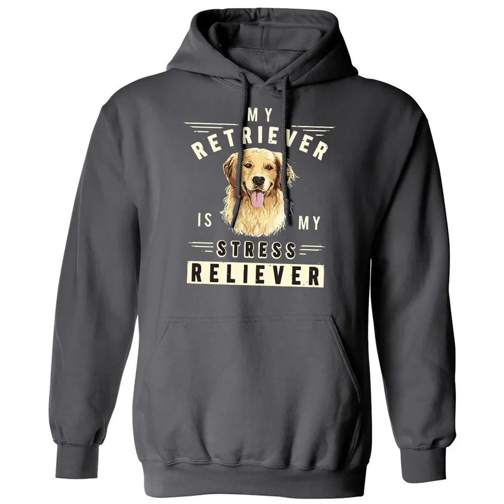 My Retriever Is My Stress Reliever Classic Unisex Hoodie - 7