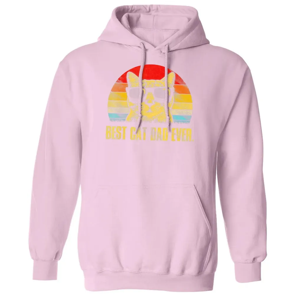 Mens Best Cat Dad Ever  Funny Cat Dad Father Classic Unisex Hoodie - 3