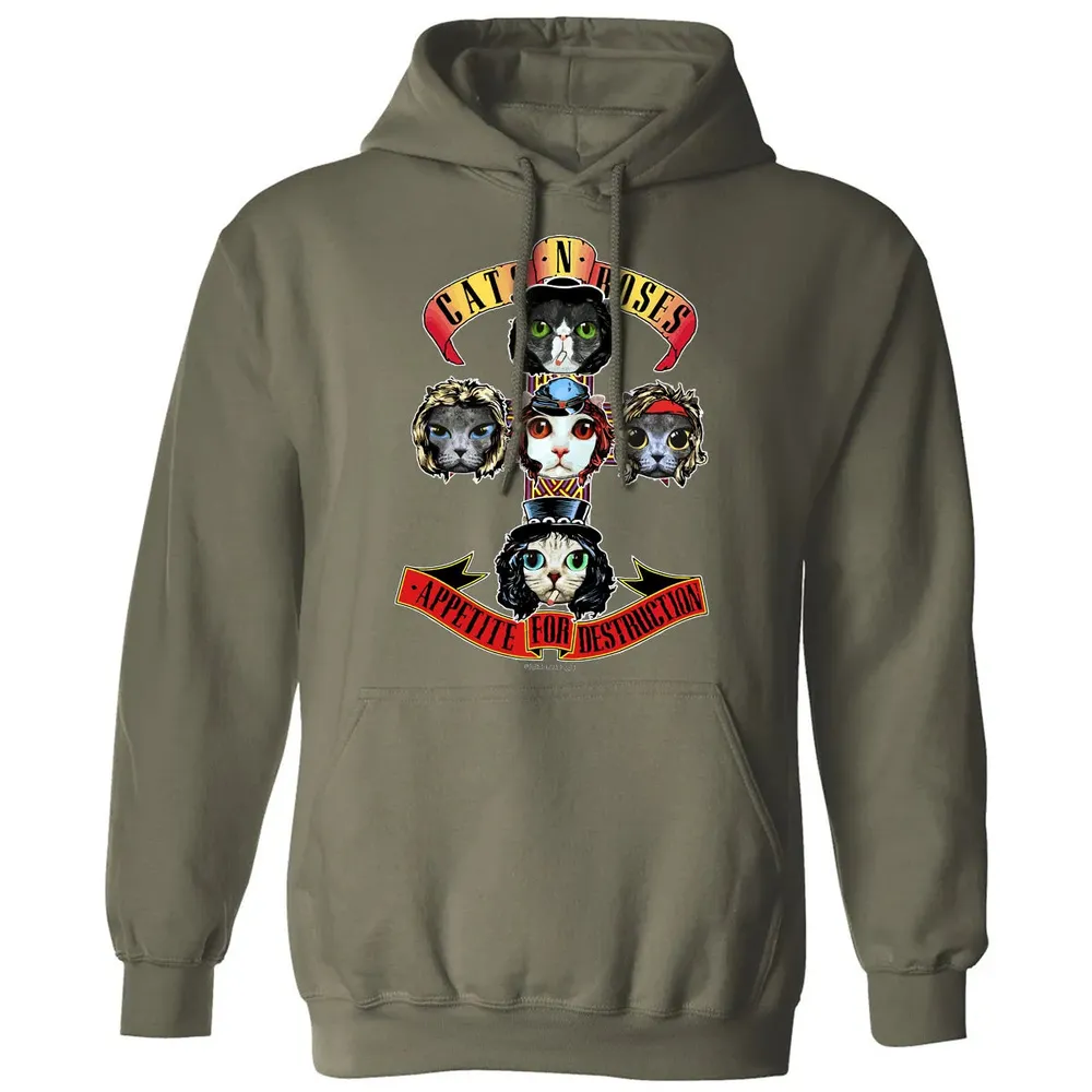 Cats N Roses Classic Unisex Hoodie - 4