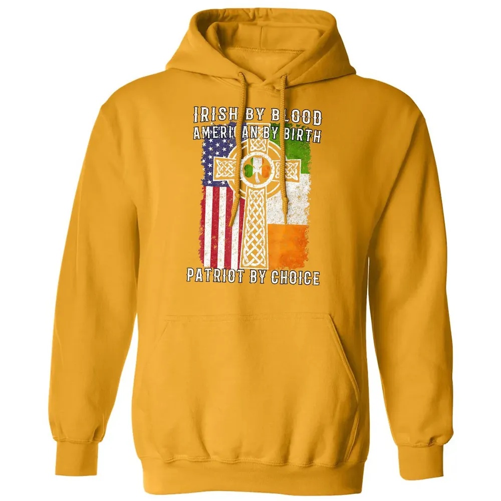 Irish By Blood American By Birth Patriot By Choice Classic Unisex Hoodie - 12
