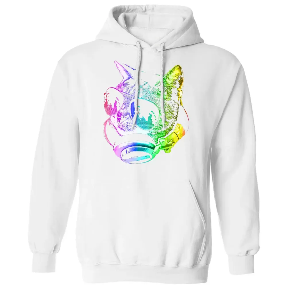 Rainbow Music Cat Classic Unisex Hoodie - 11