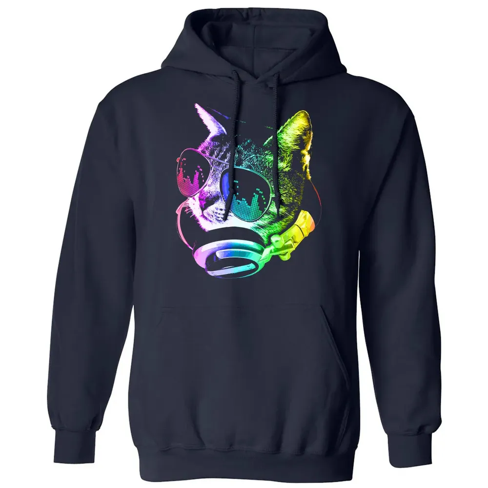 Rainbow Music Cat Classic Unisex Hoodie - 2