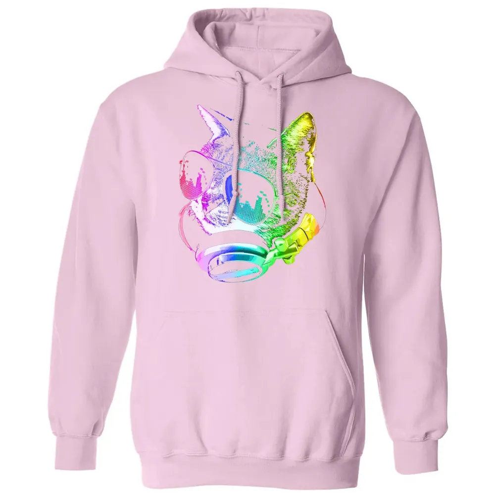 Rainbow Music Cat Classic Unisex Hoodie - 3