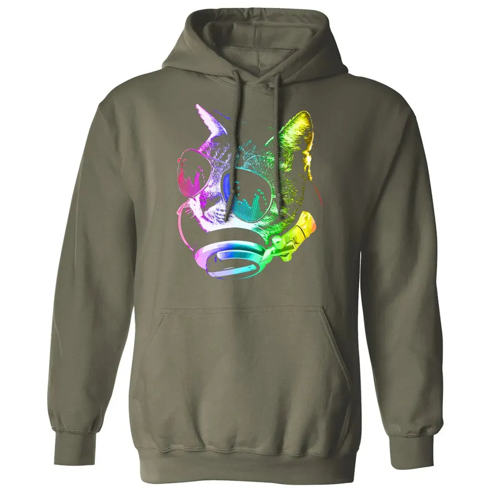 Rainbow Music Cat Classic Unisex Hoodie - 4