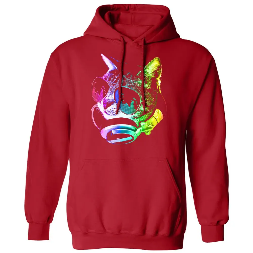 Rainbow Music Cat Classic Unisex Hoodie - 5