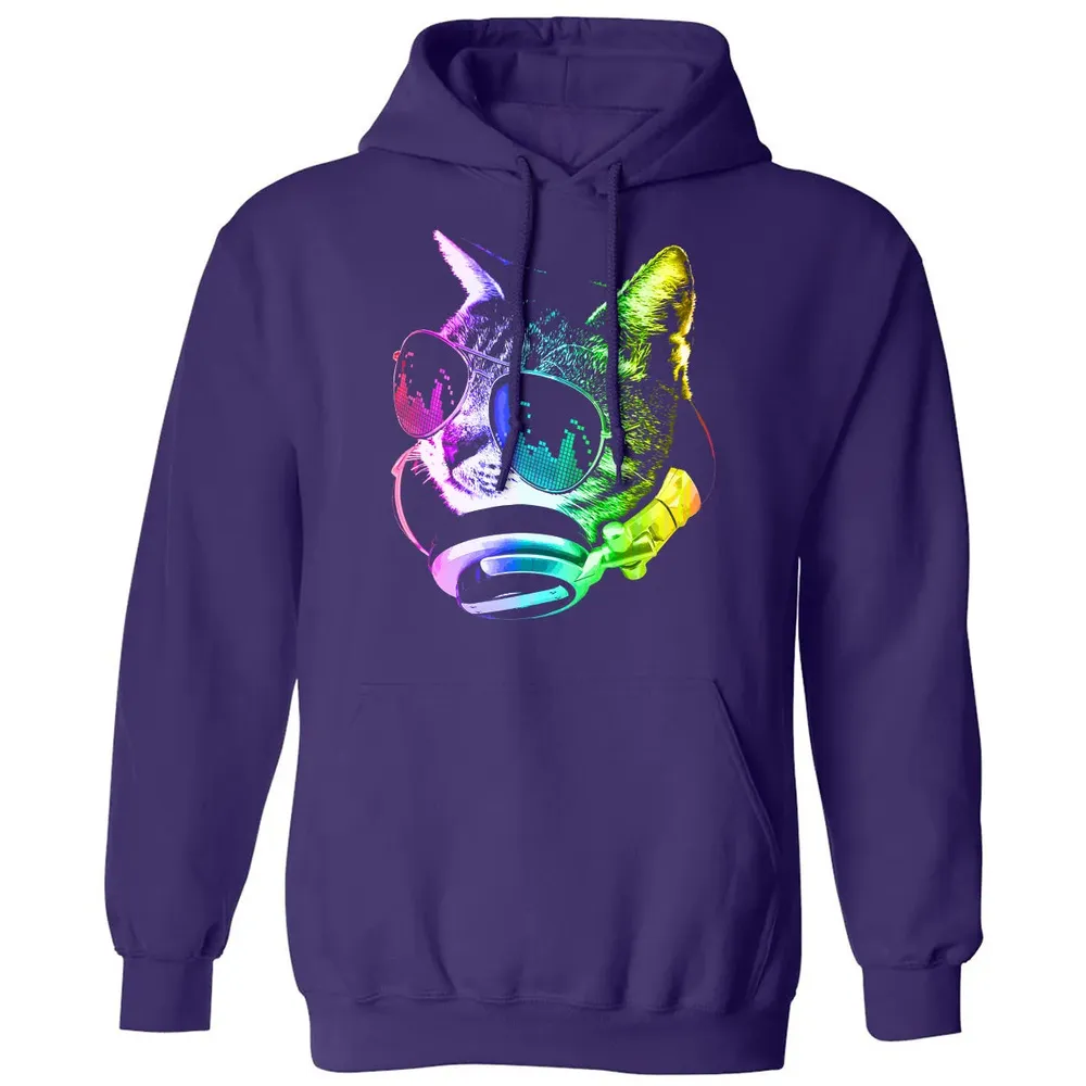 Rainbow Music Cat Classic Unisex Hoodie - 6