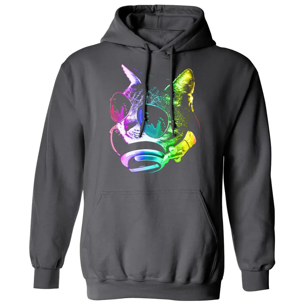 Rainbow Music Cat Classic Unisex Hoodie - 7