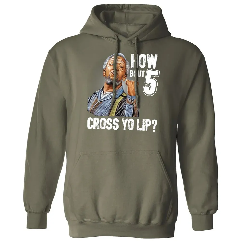 How Bout 5 Cross Yo Lip? Classic Unisex Hoodie - 4