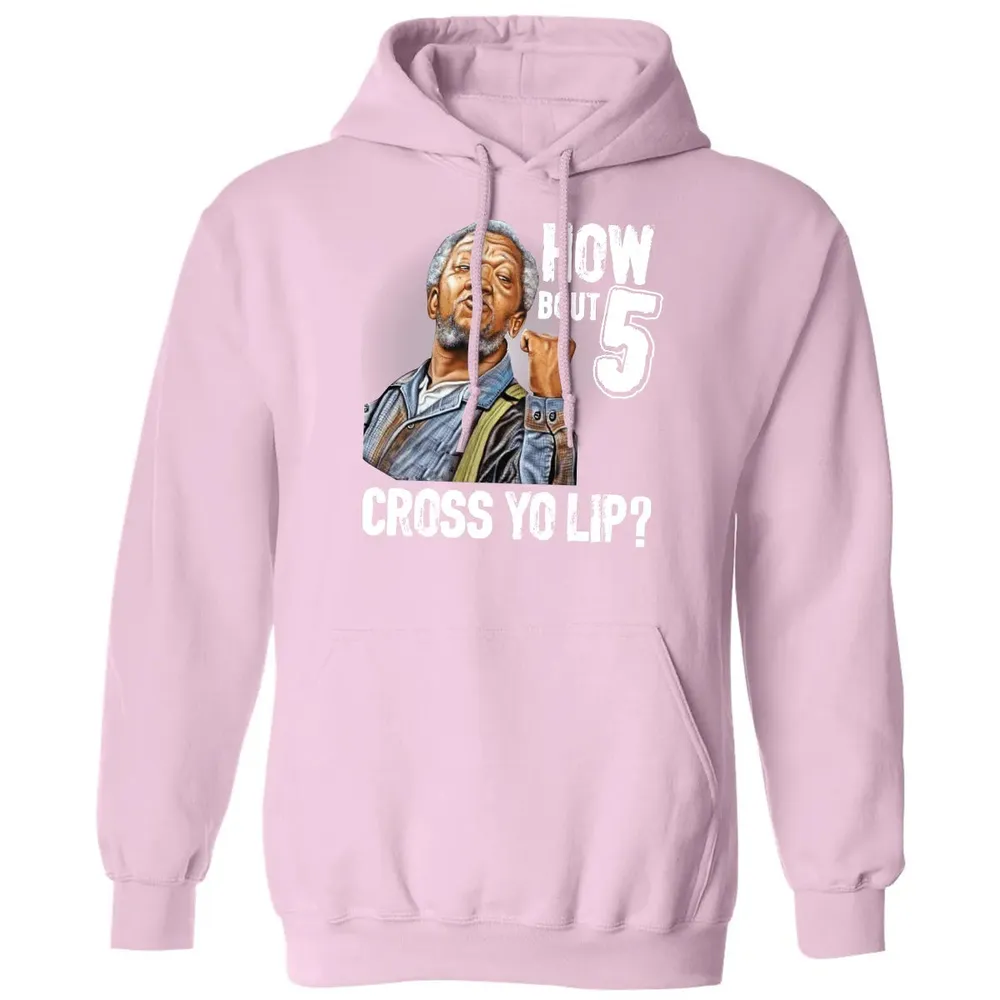 How Bout 5 Cross Yo Lip? Classic Unisex Hoodie - 3