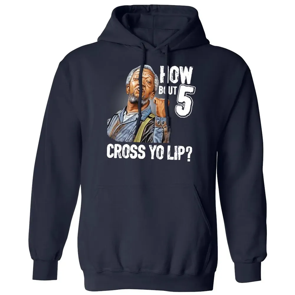 How Bout 5 Cross Yo Lip? Classic Unisex Hoodie - 2