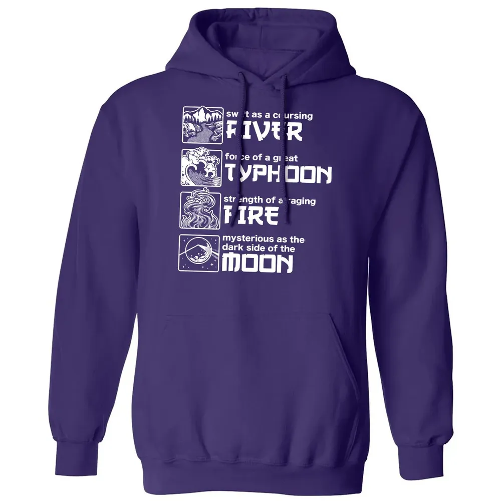 River Typhoon Fire Moon Classic Unisex Hoodie - 6