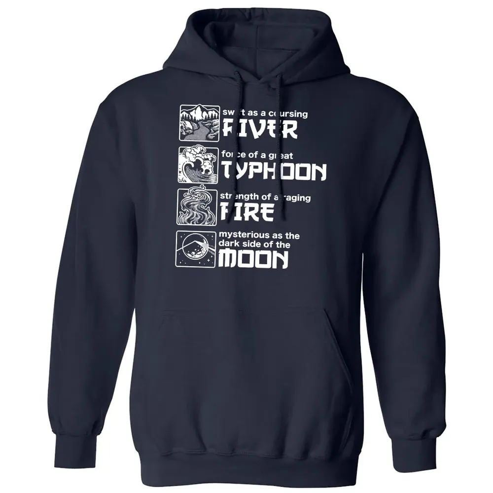 River Typhoon Fire Moon Classic Unisex Hoodie - 2