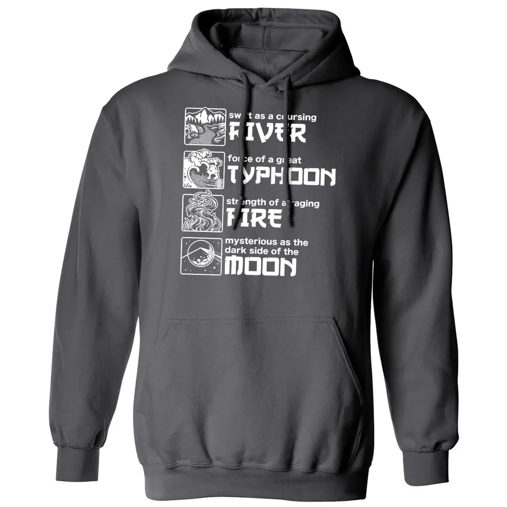 River Typhoon Fire Moon Classic Unisex Hoodie - 7