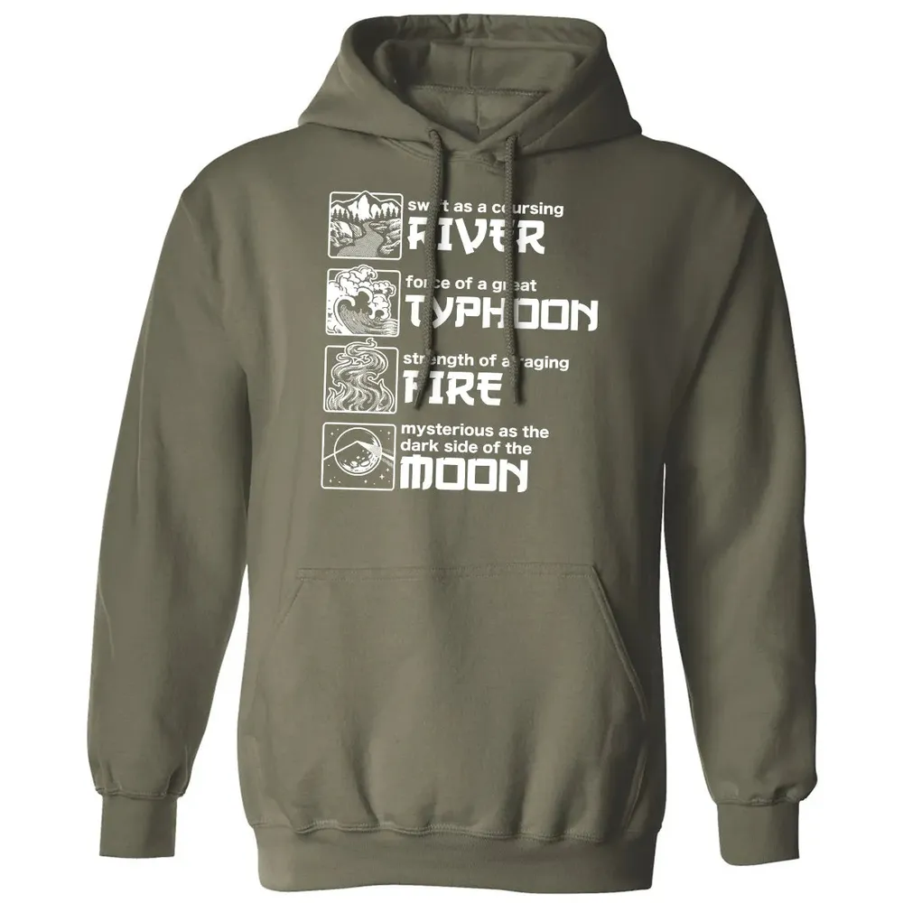 River Typhoon Fire Moon Classic Unisex Hoodie - 4