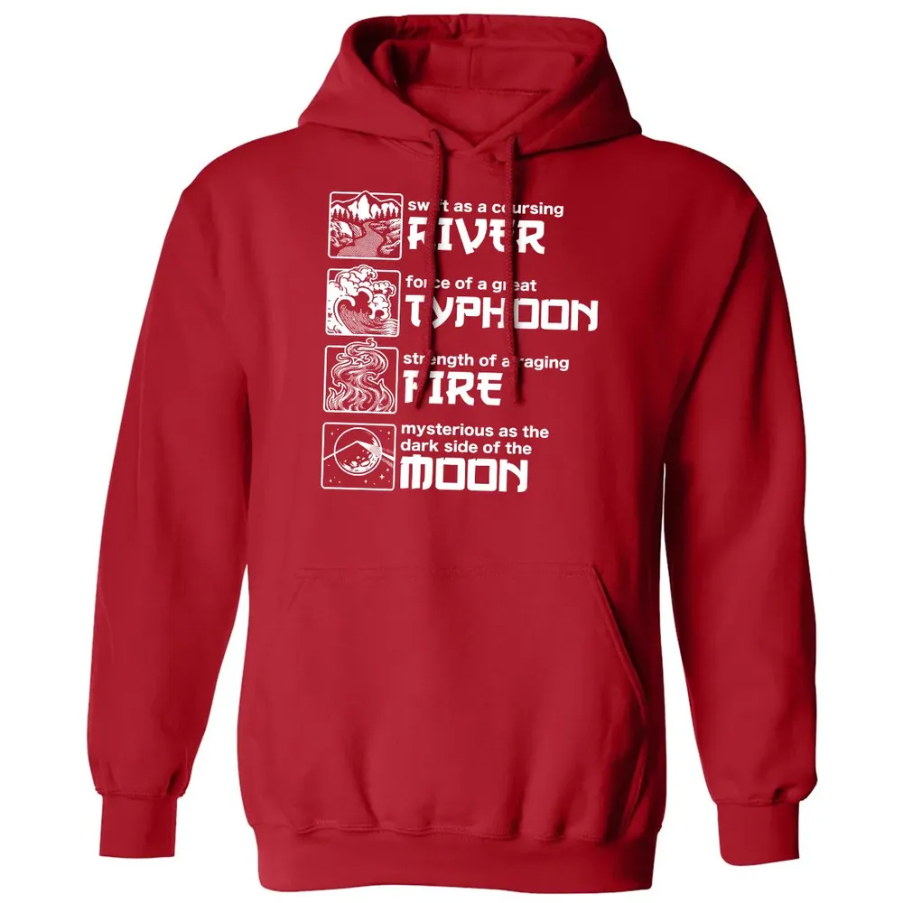 River Typhoon Fire Moon Classic Unisex Hoodie - 5