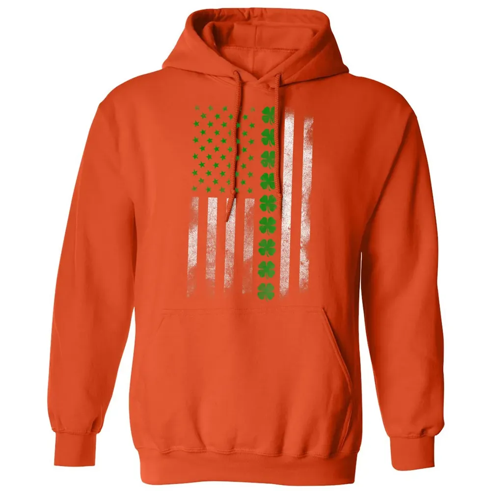 St. Patricks Day IRISH AMERICAN FLAG T- Classic Unisex Hoodie - 10