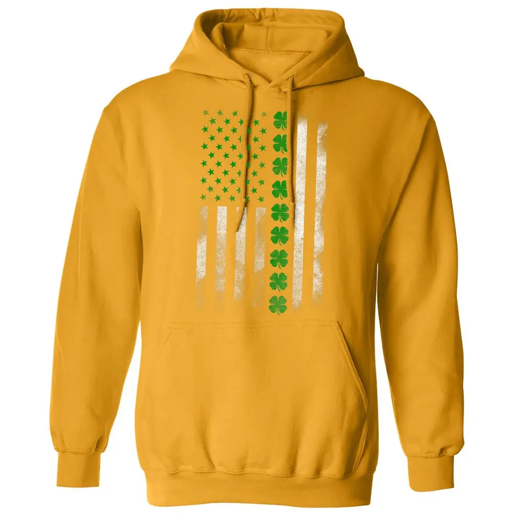 St. Patricks Day IRISH AMERICAN FLAG T- Classic Unisex Hoodie - 12