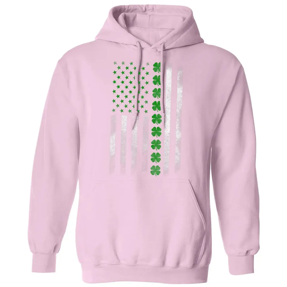 St. Patricks Day IRISH AMERICAN FLAG T- Classic Unisex Hoodie - 3