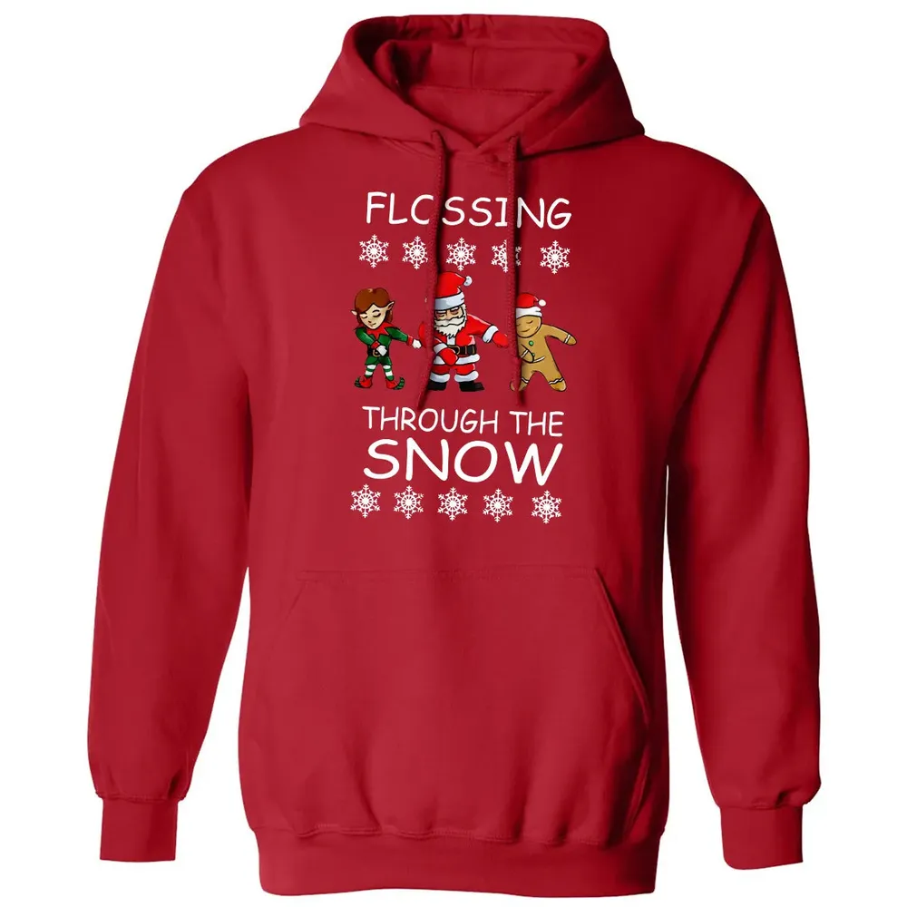 Floss through the snow Classic Unisex Hoodie - 5