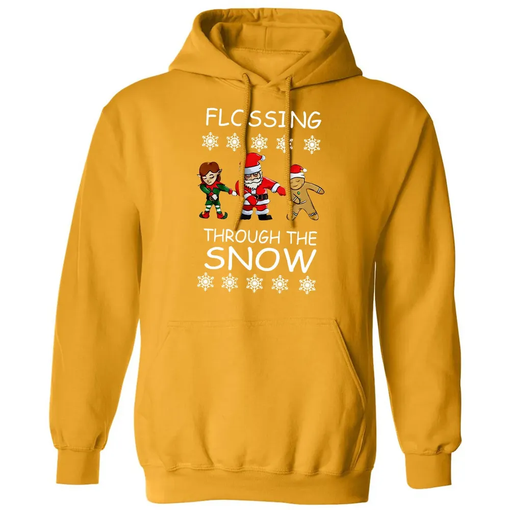 Floss through the snow Classic Unisex Hoodie - 12