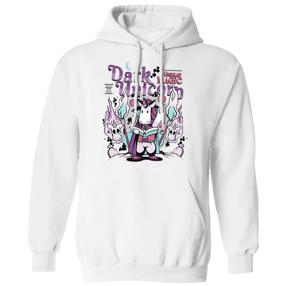 Dark Unicorn Undead Magic Classic Unisex Hoodie - 11