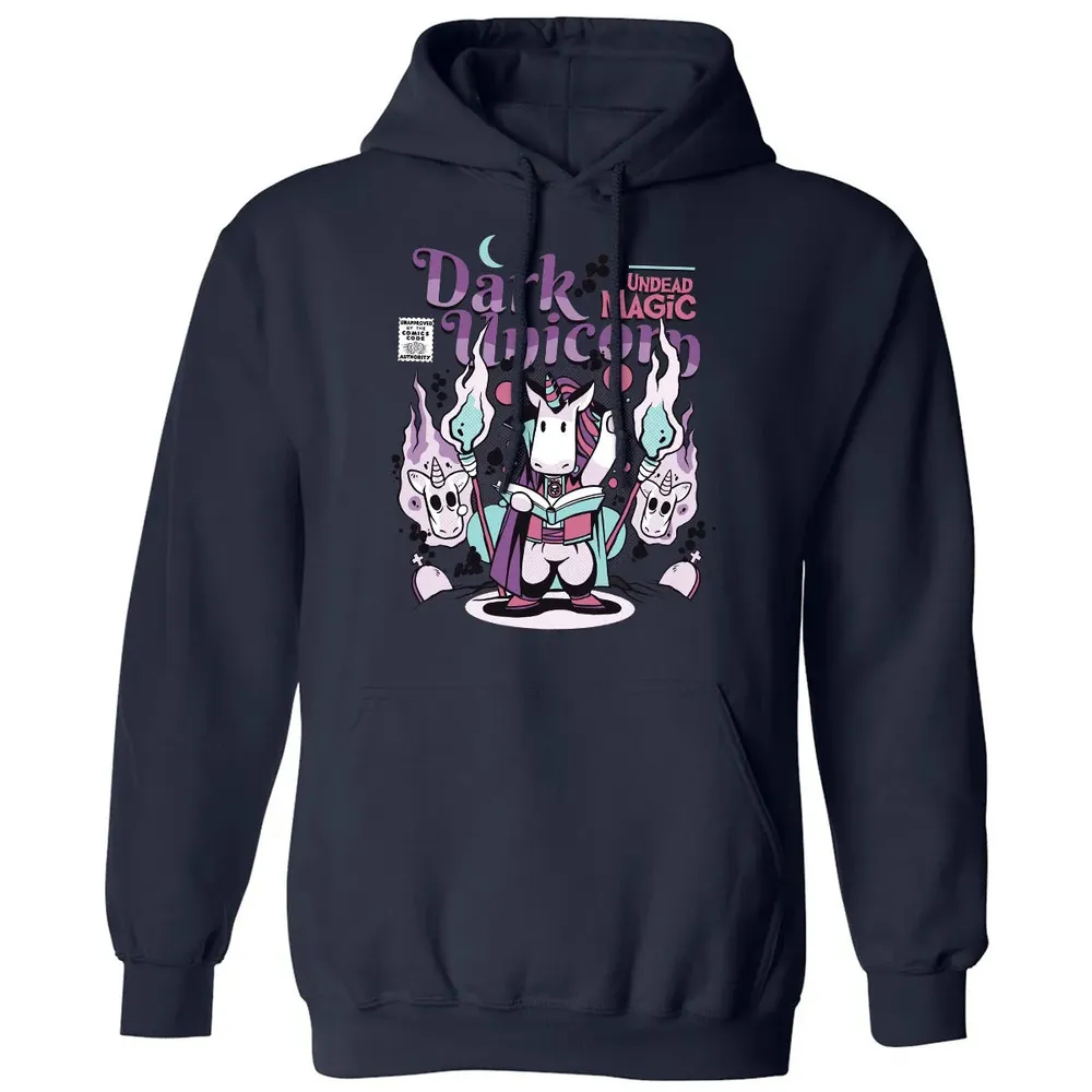 Dark Unicorn Undead Magic Classic Unisex Hoodie - 2