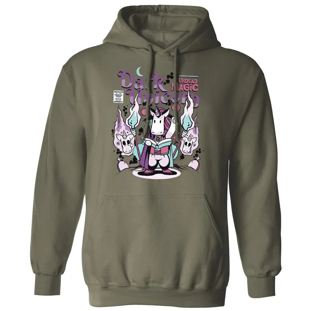 Dark Unicorn Undead Magic Classic Unisex Hoodie - 4