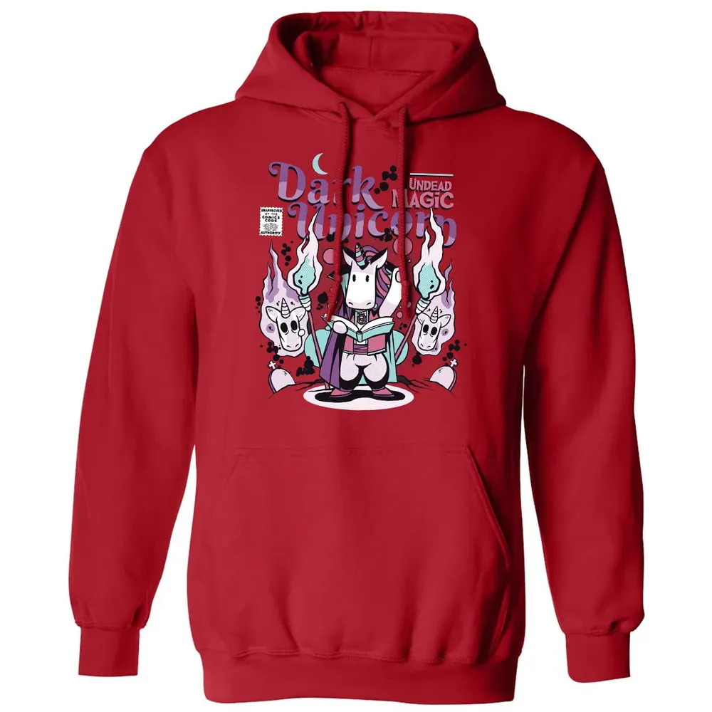 Dark Unicorn Undead Magic Classic Unisex Hoodie - 5