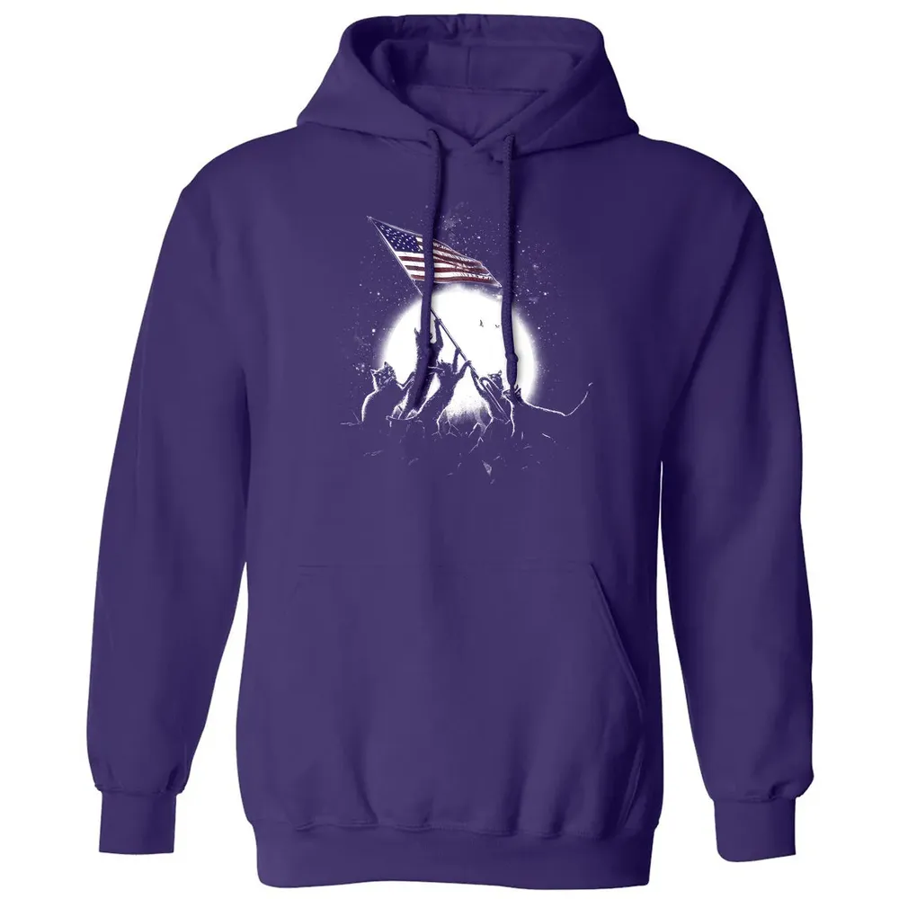 CATS AMERICAN FLAG Classic Unisex Hoodie - 6
