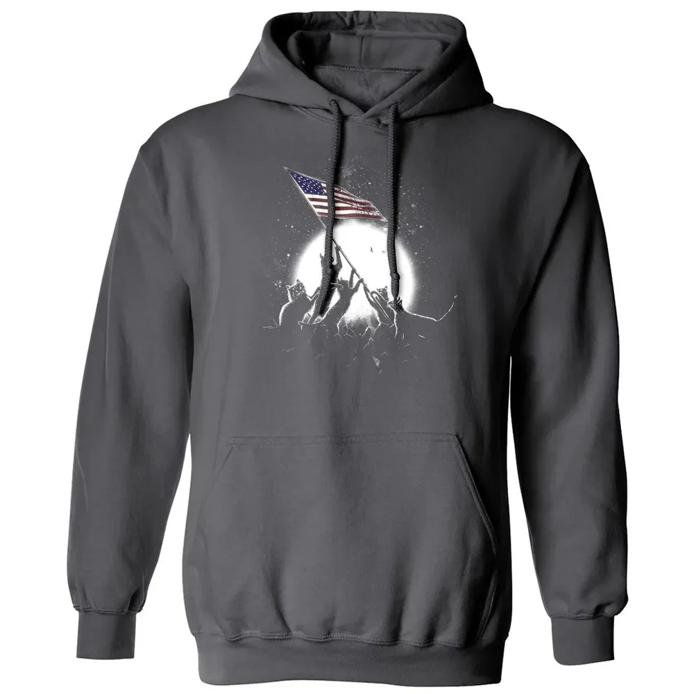 CATS AMERICAN FLAG Classic Unisex Hoodie - 7