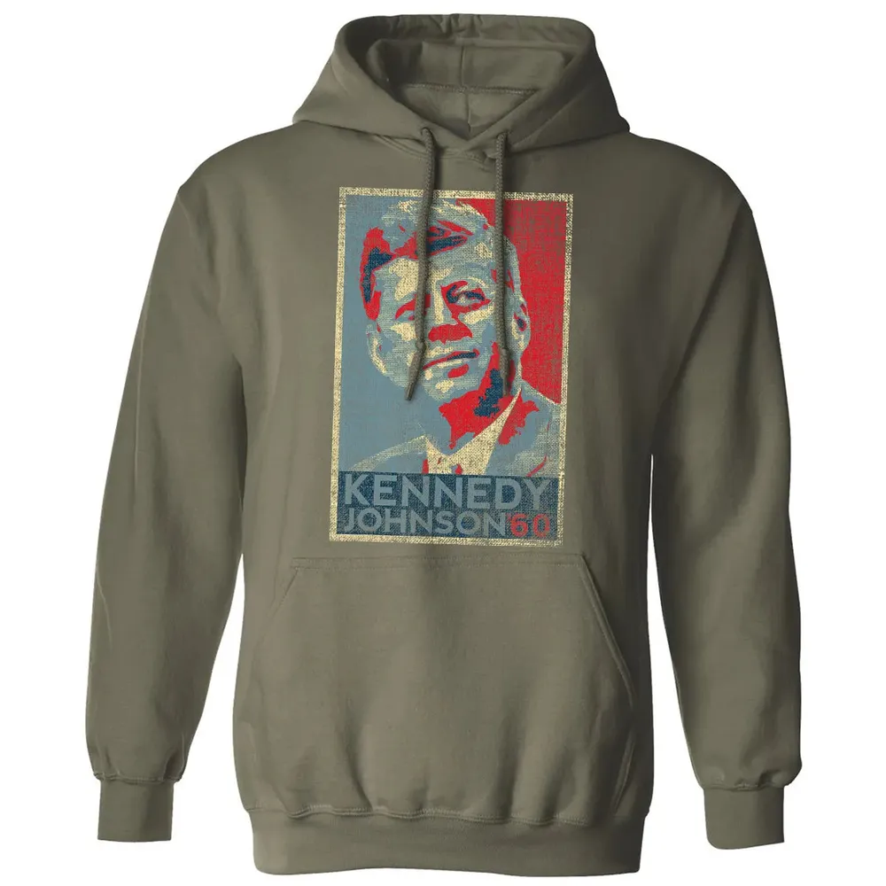Kennedy Johnson 1960 Retro Campaign 4th Of July President Classic Unisex Hoodie - 4
