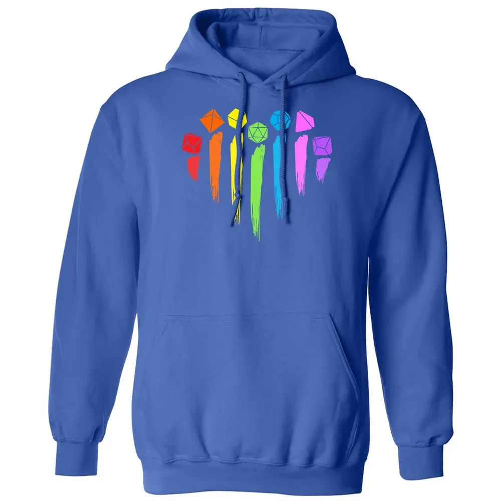 Dice Rainbow Heart Shape Classic Unisex Hoodie - 9