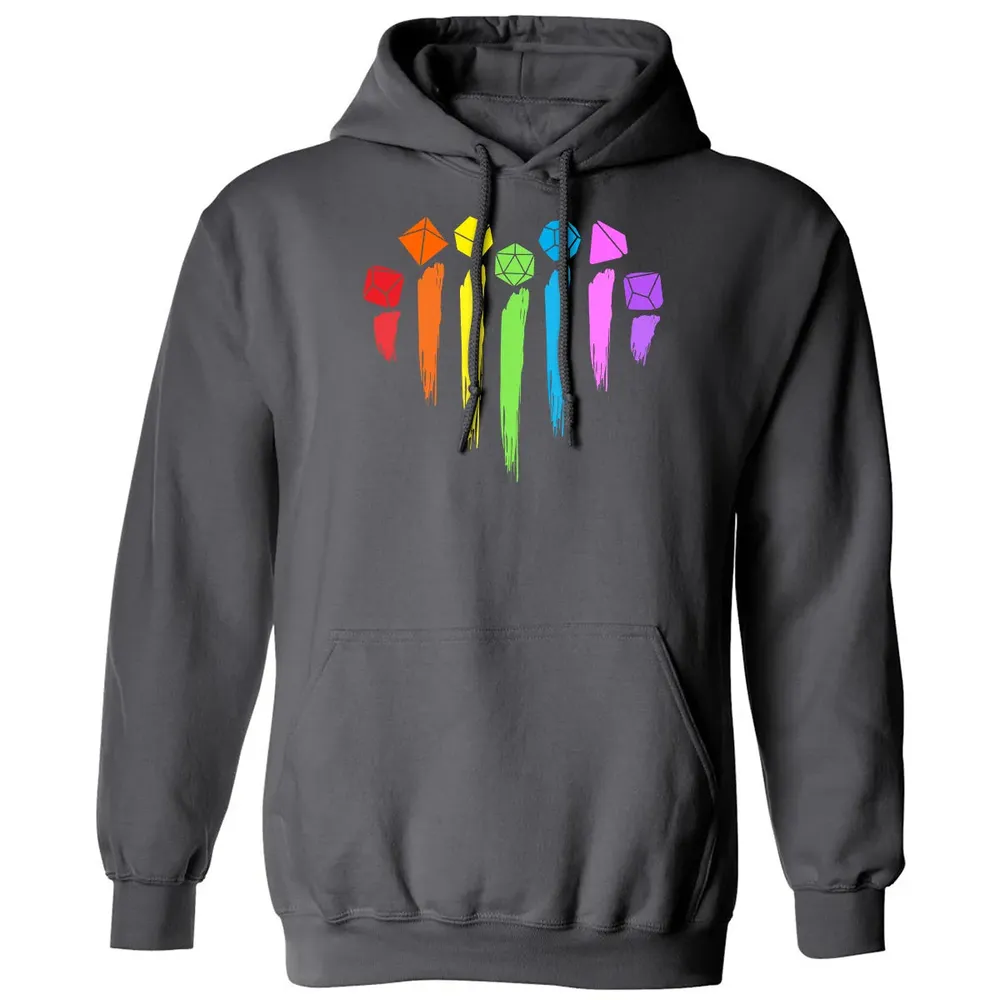 Dice Rainbow Heart Shape Classic Unisex Hoodie - 7