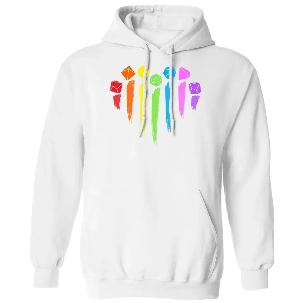 Dice Rainbow Heart Shape Classic Unisex Hoodie - 11
