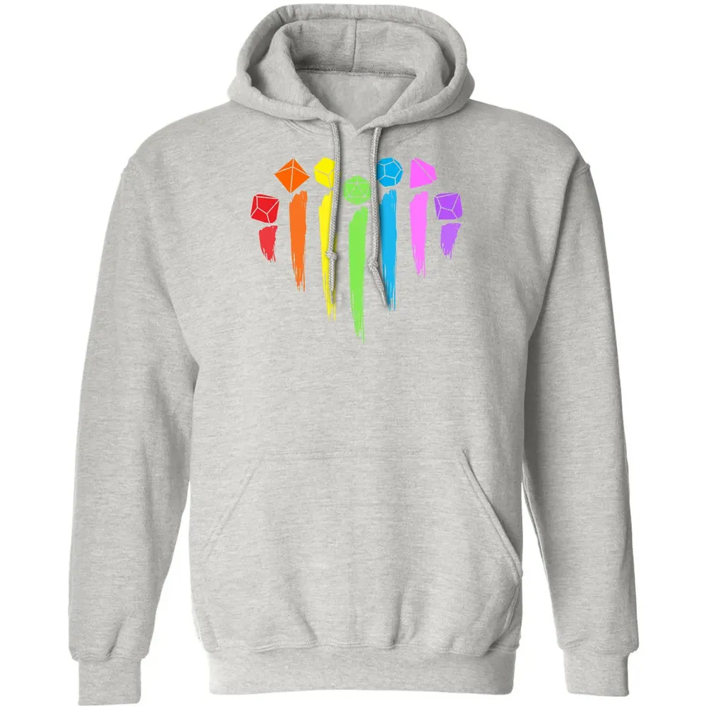 Dice Rainbow Heart Shape Classic Unisex Hoodie - 8